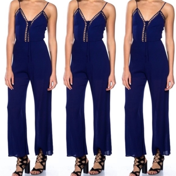 STUNNING Blue Jumpsuit - Picture 3 of 4